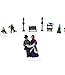 Cobblestone Corners 2019 Christmas Village Collection - Polyresin Village People, Square Bench, Well, Snowman and Accessories (9 Miniatures Set A)