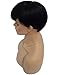 Ricawig Black Short Straight Hair Wig Heat Resistant Fiber Synthetic Full Wigs