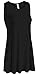 Simlu Womens Sleeveless Loose Fit Tank Top Vest - Black,X-Large