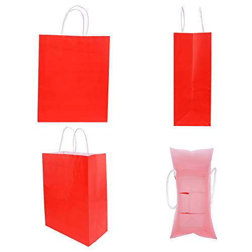 Livder 24 Pieces Gift Bag Kraft Paper Bags with Handle for Birthday, Wedding and Party Celebrations (Colorful)