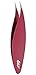 Slice 10454 Precision Tweezers, Pointed Tip, For Ingrowns, Stuble, Facial Hair, Perfectly Aligned Tips, Red