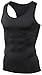 Tesla TM-MUN04-BLK_Small Men's Sleeveless Muscle Tank Top Cool Dry Compression Baselayer MUN04