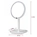 NEWQIBEAUTY Lighted Makeup Mirror Motion Sensor with 30 LED Lights,Rechargeable 360 Degree Rotation Infrared Induction 7X Magnifying Vanity Mirror