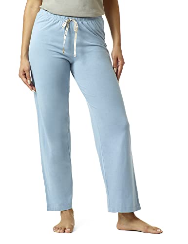 HUE Women's Basic Printed Knit Long Pajama Sleep Pant, Made with Temperature Co…