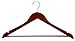 Home-it (24) Pack Solid Wood Clothes Hangers, Coat Hanger Mahogany Wooden Hangers