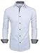 TAM WARE Mens Classic Slim Fit Contrast Inner Long Sleeve Dress Shirts TWNMS314-1-317-WHITE-US XXL