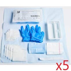 Universal Dressing Packs (Medium Gloves) x 5 packs - 16 items in each pack