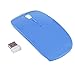 HDE Ultra-Thin Wireless Mouse 2.4GHZ Ergonomic Candy Colored Optical Mouse with USB Nano Receiver and Adjustable DPI Switch (Blue)
