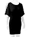 TWINTH Drape Tunic Top Plus Size Loose Fit Cut Out Off Shoulder Black M