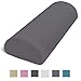 Half Moon Bolster Pillow | Multi Position Lumbar Cushion | Cooling Memory Foam Semi Roll Under Knee Support Pillow For Back Sleepers | Back Pain Relief Leg Pillow For Lower Back, Ankles, Neck (Grey)