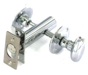 Ironmongery World Chrome W/C Toilet Bathroom Lock Door Lock Bolt Thumb Turn + Emergency Release