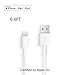 Apple iPhone/iPad Charging/Charger Cord Lightning to USB Cable[Apple MFi Certified] Compatible iPhone X/8/7/6s/6/plus/5s/5c/SE,iPad Pro/Air/Mini,iPod Touch(White/6.6FT) Original Certified