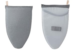 2-Pack Handheld Ironing Board Mini Travel Size, Heat Resistant Pad for Collar Cuff Detail Ironing with Hanging Hole, Compact 