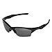 Walleva Black Polarized Replacement Lenses For Oakley Half Jacket 2.0 XL Sunglasses