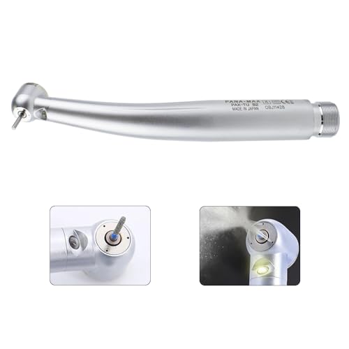Pieza de Mano Dental de Alta Velocidad con Luz LED, Alto Par, Funcionamiento Silencioso, 2 Agujeros