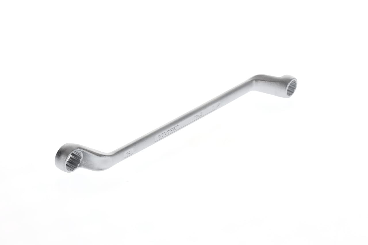 GEDORE Double-ended ring spanner, AF 12+14 mm, Offset, 5° angled, Slender, Bi-hex, UD profile, Spanner, 2 12X14