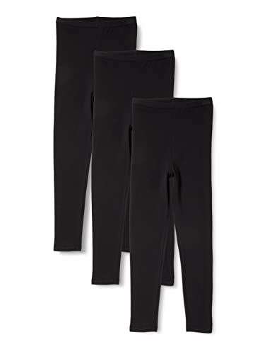 [オカモト] くろぱん 綿混 スパッツ のびのび 10分丈 キッズ スクール 制服 通園 通学 オーバーパンツ 919-901 3枚組 135~145 ブラック(3枚セット)