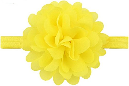 Baby Headbands Turban Knotted, Girl's Hairbands for Newborn,Toddler and Childrens (Chiffon Flower of 12) - Thumbnail 7