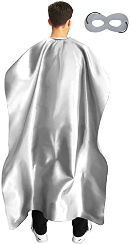 Disfraz de capa blanca para niños y adultos, talla única (paquete de 6), ideal para disfraces de fiesta, capas de superhéroe y Halloween Disfraz de capa blanca para niños y adultos, talla única (paquete de 6), ideal para disfraces de fiesta, capas de superhéroe y Halloween