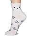 DEARMY Cat Socks for Women/Gifts for Women and Teenage Girls/Fun Design Socks/Best Christmas Gifts (as1, numeric, numeric_5, numeric_9, regular, regular, Grey, White, Yellow,Pink)