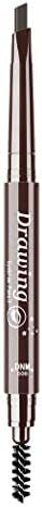 YUNIAO 2019 new Dual-Headed Hard Brow Pen,Waterproof and Sweat-proof Automatic Rotating Brow Pen,long-lasting not blooming eyebrow pencil,Professional (A)