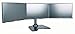 EZM Deluxe Triple Monitor Mount Stand Free Standing with Grommet Mount Option Supports up to 3 28
