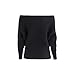Simplee Women's Casual Off Shoulder Bat Long Sleeve Pullover Knitted Sweater Jumper