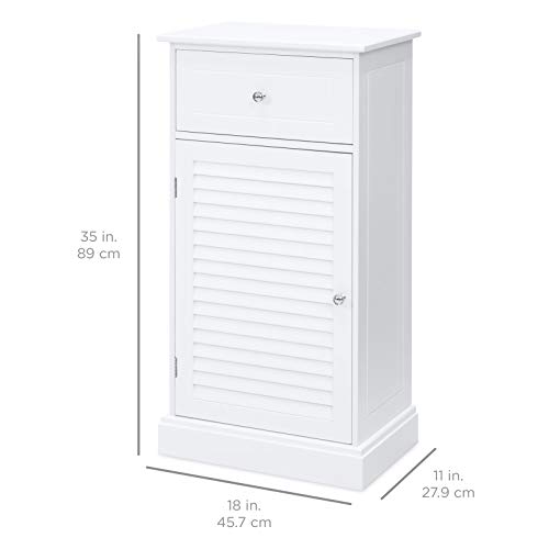 totoshop Bathroom Floor Storage Cabinet - White