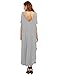 MakeMeChic Women's Casual Loose Pocket Long Dress Short Sleeve Split Maxi Dress