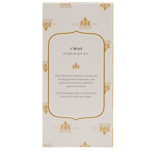 HARNEY & SONS CHAI TEA BAGS, 20 COUNT BOX, BLACK TEA WITH CARDAMOM AND SPICES