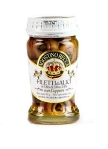 Anchovie Fillets in Olive Oil - Rolled with Capers 95g