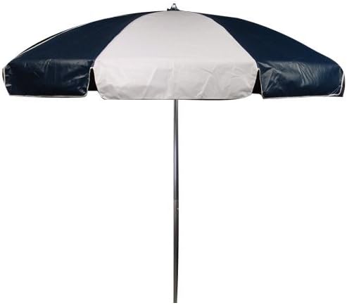 Outdoor Umbrella 6.5' Vinyl, Navy/White