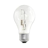 Bulbrite 43A19CL/ECO Eco-Friendly Halogen 43W A19, Clear, 2-Pack
