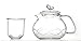 Teapot Set Teapot Pink Butterfly 24 Oz and Stainless Steel Tea Warmer Alex for Flowering Tea Green Tea Black Tea Puer