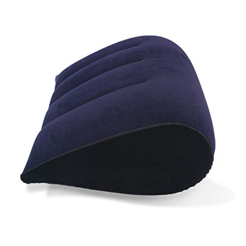 FELAK Bed Pillow Soft Inflatable Portable Triangle Aid Wedge Pillow for Couples (Blue, ONE Size)