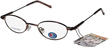 Little League Baseball Dugout Boys/Girls/Kids Flexible Hinges Eyeglasses (44-18-125, Brown)