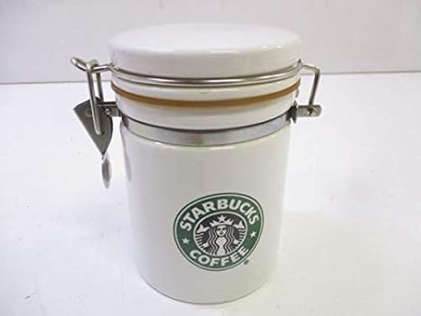 Amazon スターバックス キャニスター 旧ロゴ スタバ コーヒー豆保存容器 密閉容器 陶器 Starbucks A 6412 保存容器 キャニスター オンライン通販