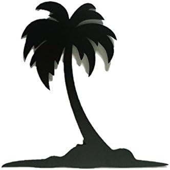 Bookishbunny Palm Tree 16" or 24" Wrought Iron Wall Art Home Decor Tropical Beach Decoration Plaque Metal Art, 2mm thick (24 inches)