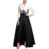 Fashions Jumpsuit/Pantsuit Mother of The Bride Dress V Neck Satin with Appliques