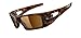 Oakley Men's OO9165 Crankcase Sport Sunglasses, Brown Tortoise Frame/Dark Bronze Lens, 56 mm