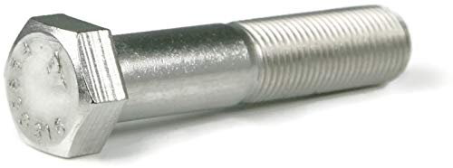 316 Stainless Steel Hex Cap Screw Bolt PT UNC 1/4-20 x 1-1/2, Packing Quantity - 25 - Quality Assurance from JumpingBolt