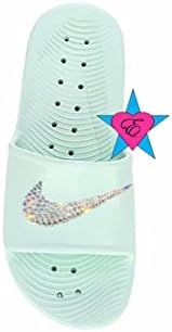 Sale Bedazzled Glitter Turquoise Pale Blue NIKE WOMENS KAWA SHOWER
