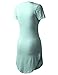 BILY Women's Casual Round Neck Jersey Slim Fitting Mini Dolphin T-Shirt Dress