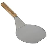 Extra-Large Stainless Steel Spatula Turner with Strong Wooden Handle - Dishwasher Safe Pizza Peel Kitchen Utensil - Heavy Duty Oversized Metal Lifter for Grilling