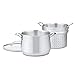 Cuisinart Contour Stainless 6-Quart, 3-Piece Pasta Pot with Cover