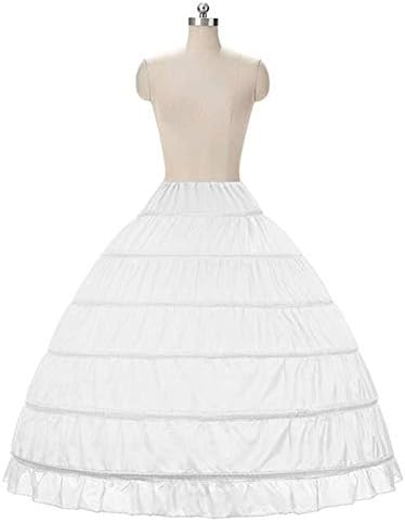 XYDS Full A-line 6 Hoop Floor-Length Bridal Dress Gown Slip Petticoat