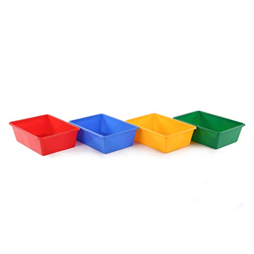 Humble Crew Large, Primary Plastic Storage Bins, Set of 4, Colors