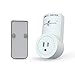 Goronya Wireless Outlet Switch with Remote,Electrical Plug Outlet Control for Household Appliance Lamp Light Etc (1 Plug / 1 Remote)