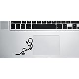 Stick Figure Leaning Decal ** Two Pack** Vinyl Decal Laptop Computer Cars Trucks Vans Walls| Black |3 x 2 in|CCI863