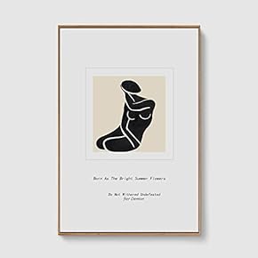 Framed Canvas Home Artwork Decoration Line Art Canvas Wall Art for Living Room, Bedroom - 16x24 inches